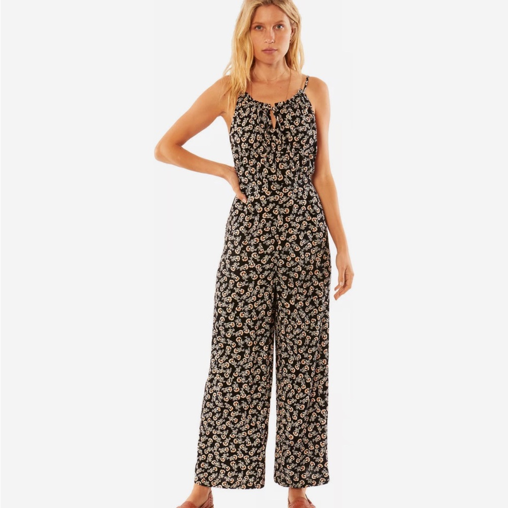 Amuse Society Floral Jumpsuit with Pockets